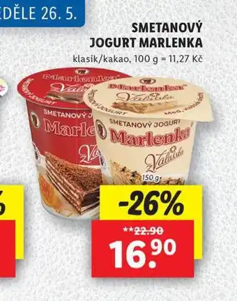 Lidl Smetanový jogurt marlenka nabídka