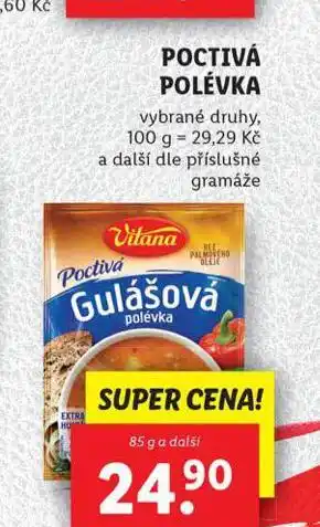 Lidl Vitana poctivá polévka nabídka