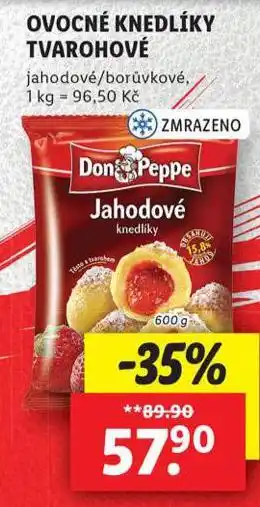 Lidl Ovocné knedlíky tvarohové nabídka