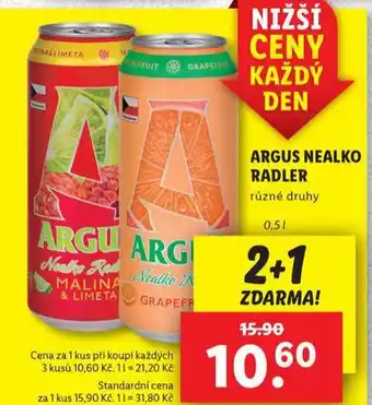 Lidl Pivo argus nealko nabídka