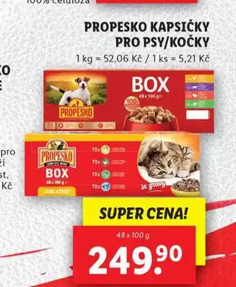 Lidl Propesko kapsičky pro psy nabídka