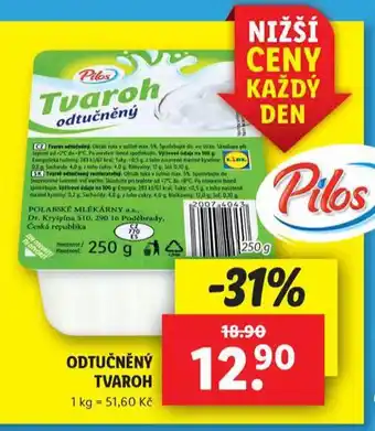 Lidl Odtučněný tvaroh nabídka