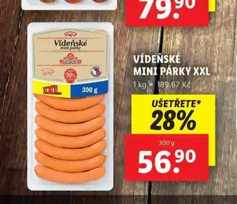 Lidl Vídeňské párky nabídka