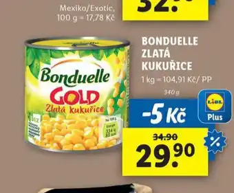 Lidl Bonduelle zlatá kukuřice nabídka