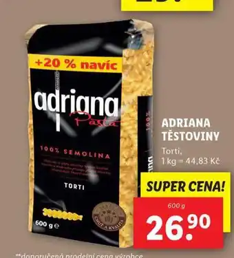 Lidl Adriana těstoviny nabídka