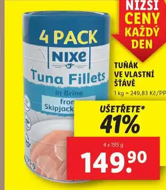 Lidl Tuňák ve vlastní šťávě nabídka