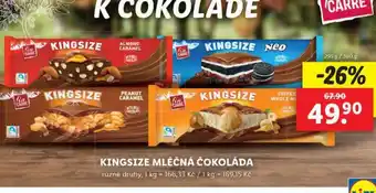 Lidl Kingsize mléčná čokoláda nabídka