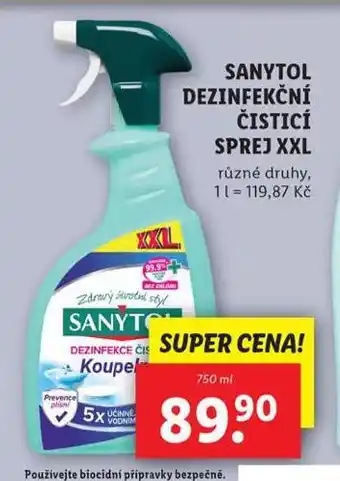 Lidl Sanytol dezinfekce nabídka