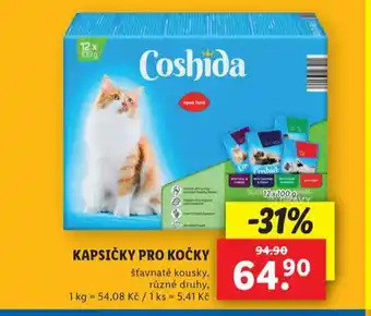 Lidl Coshida kapsičky pro kočky nabídka