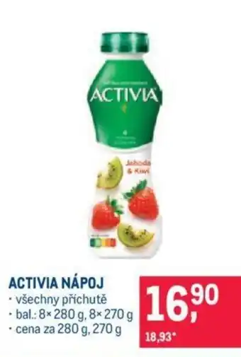 Makro ACTIVIA NÁPOJ nabídka