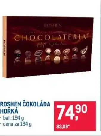 Makro ROSHEN ČOKOLÁDA HOŘKÁ nabídka