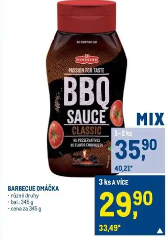 Makro BARBECUE OMÁČKA nabídka