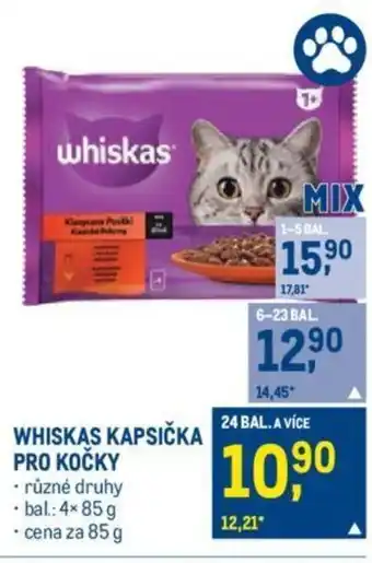 Makro WHISKAS KAPSIČKA PRO KOČKY nabídka