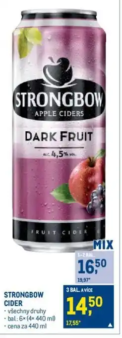 Makro STRONGBOW CIDER nabídka