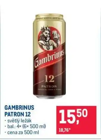 Makro GAMBRINUS PATRON 12 nabídka