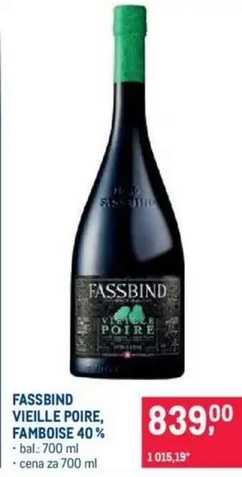 Makro FASSBIND VIEILLE POIRE, FAMBOISE 40% nabídka
