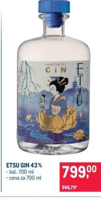 Makro ETSU GIN 43% nabídka