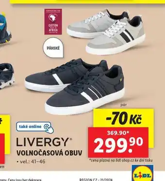 Lidl Volnočasová obuv nabídka