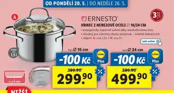 Lidl Hrnec z nerezové oceli 16 cm nabídka