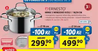 Lidl Hrnec z nerezové oceli 24 cm nabídka