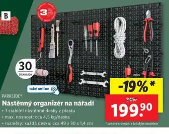 Nástěnný organizér na nářadí