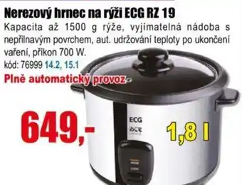 EVA Nerezový hrnec na rýži ECG RZ 19 nabídka