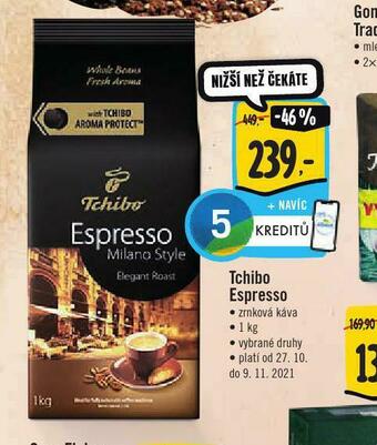 Jip Tchibo espresso zrnková káva nabídka