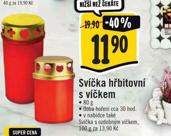 Jip Svíčka hřbitovní s víčkem nabídka