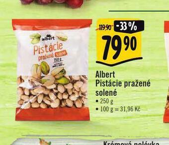 Albert Albert pistácie pražené solené nabídka