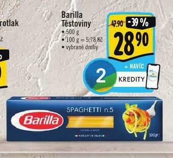 Albert Barilla těstoviny nabídka