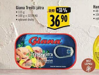 Albert Giana tresčí játra nabídka