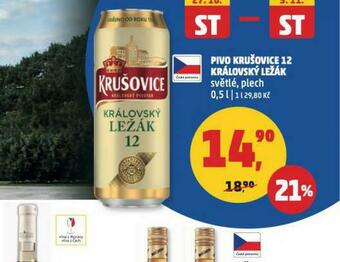 Penny Market Pivo krušovice královská 12 nabídka