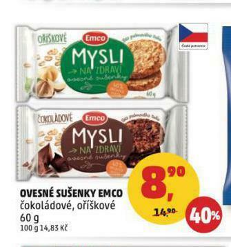 Penny Market Emco ovesné sušenky nabídka