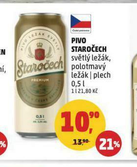 Penny Market Pivo staročech nabídka