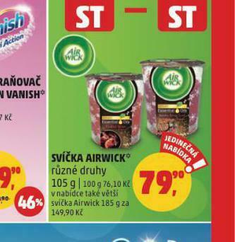 Penny Market Svíčka airwick nabídka