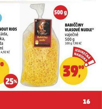 Babiččiny vlasové nudle