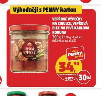 Penny Market Vepřová plec na pivě karlova koruna nabídka