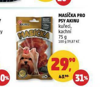 Penny Market Akinu masíčka pro psy nabídka