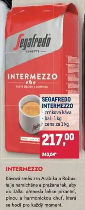 Makro SEGAFREDO INTERMEZZO nabídka