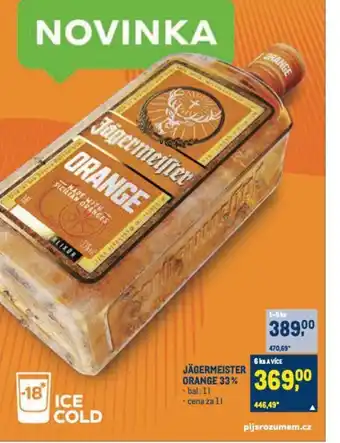 Makro JÄGERMEISTER ORANGE 33% nabídka