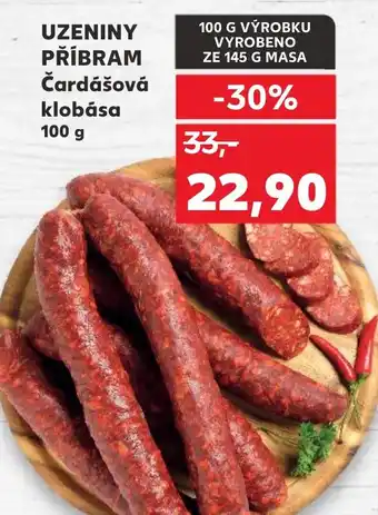 Kaufland UZENINY PŘÍBRAM Čardášová klobása nabídka