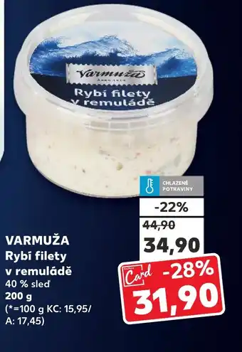 Kaufland VARMUŽA Rybí filety v remuládě nabídka