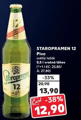 Kaufland STAROPRAMEN 12 Pivo 0.5L nabídka