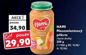 Kaufland HAMI Masozeleninový příkrm nabídka