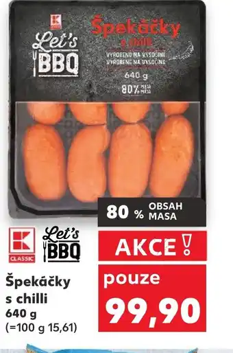 Kaufland Špekáčky s chilli nabídka