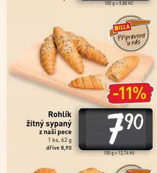 Rohlík žitný sypaný