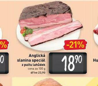 Billa Anglická slanina speciál nabídka