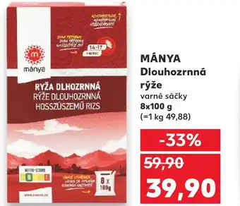 Kaufland MÁNYA Dlouhozrnná rýže nabídka