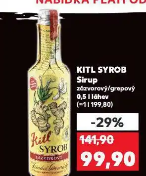 Kaufland Kitl syrob sirup nabídka