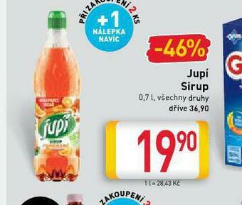 Billa Jupí sirup nabídka